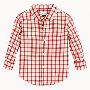 J. Crew Kids Red and White Plaid Button Down Shirt